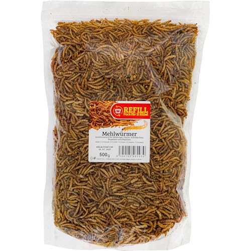 UGF - Premium Mehlwürmer getrocknet 500g, Vogelfutter Wildvögel Ganzjährig, Igelfutter, Eichhörnchen Futter, Hamster Futter von UGF Underground Food