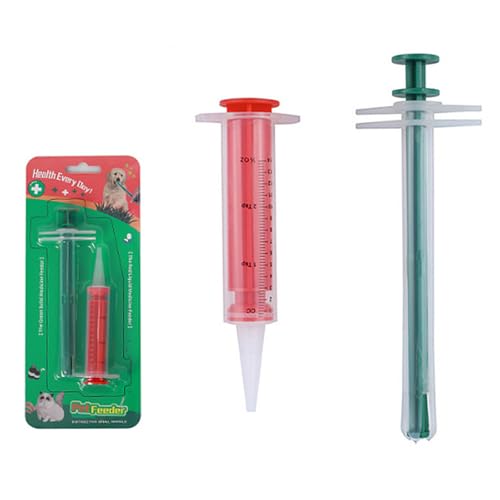 2 Stück Haustier-Medizin Fütterungsspritze, handlich, langlebig, Haustier-Pillenspender, medizinische Tabletten, Fütterungswerkzeug, wiederverwendbar, Sicherheit, Haustier-Medizin, Futterspender für 2 Stück Haustier-Medizin Fütterungsspritze, handlich, langlebig, Haustier-Pillenspender, medizinische Tabletten, Fütterungswerkzeug, wiederverwendbar, Sicherheit, Haustier-Medizin, Futterspender für von UIDHONGMINOP