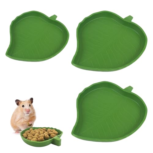 UILYNIU 3 Stück Reptilien Futternapf,Schildkröten Zubehör, Blatt Reptilienschale Lebensmittel Futterschale Wasser Bowl Platte Schale für Schildkröte Schlange Kriechen Haustier Trinken und Essen UILYNIU 3 Stück Reptilien Futternapf,Schildkröten Zubehör, Blatt Reptilienschale Lebensmittel Futterschale Wasser Bowl Platte Schale für Schildkröte Schlange Kriechen Haustier Trinken und Essen von UILYNIU