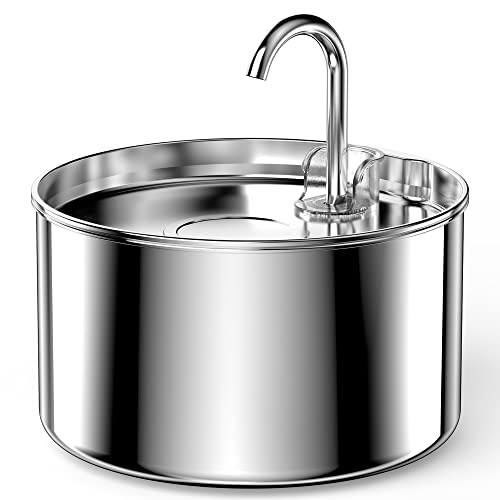 UIOOQ Cat Water Fountain Katzenbrunnen, Trinkbrunnen für Katze SUS 304 Edelstahl, 24 Stunden das Wasser Sauber Halten, 2,2 L Kapazität, Ultra-Quiet, Kein Sputter, Kompakt UIOOQ Cat Water Fountain Katzenbrunnen, Trinkbrunnen für Katze SUS 304 Edelstahl, 24 Stunden das Wasser Sauber Halten, 2,2 L Kapazität, Ultra-Quiet, Kein Sputter, Kompakt von UIOOQ