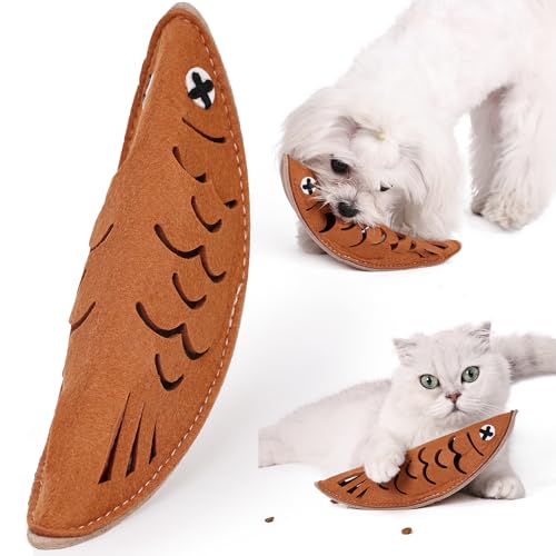 UIQELYS Schnüffelspielzeug für Haustiere in gegrillter Fischform, Hunde & Katzen Schnüffelspielzeug, interaktives Spiel-Puzzle-Spielzeug für Langeweile und Stressabbau, langsames Füttern UIQELYS Schnüffelspielzeug für Haustiere in gegrillter Fischform, Hunde & Katzen Schnüffelspielzeug, interaktives Spiel-Puzzle-Spielzeug für Langeweile und Stressabbau, langsames Füttern von UIQELYS