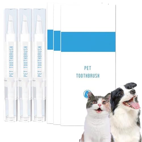 UIRPK Pet Toothbrush Pen,Dog Teeth Cleaning Pen,New Pet Toothbrush by Pawslovestore,Dog Tartar Remover for Teeth,Cat/Dog Tooth Whitening & Cleaning,Natural Plant Substance (3PCS) von UIRPK
