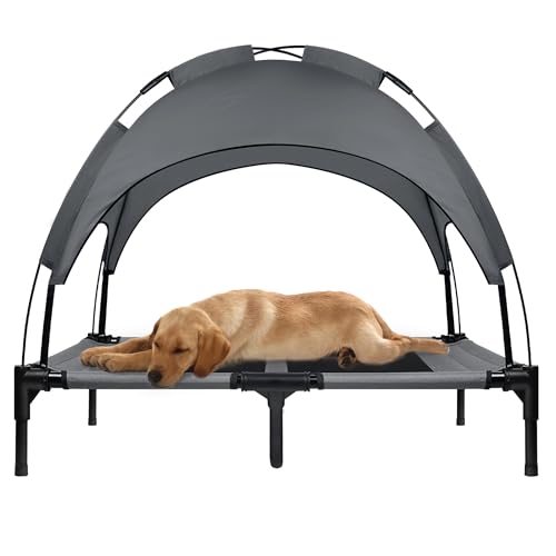 UISEBRT Erhöhtes Hundebett Haustierbett mit Baldachin, Hundeliege Outdoor für Camping Strand, Hundebett mit Wasserdicht Dach Hundesofa mit Atmungsaktivem Netzgewebe, Größe L, 92 x 76 x 92 cm UISEBRT Erhöhtes Hundebett Haustierbett mit Baldachin, Hundeliege Outdoor für Camping Strand, Hundebett mit Wasserdicht Dach Hundesofa mit Atmungsaktivem Netzgewebe, Größe L, 92 x 76 x 92 cm von UISEBRT