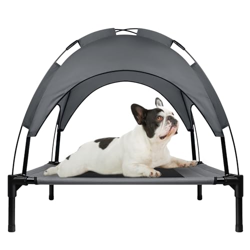 UISEBRT Erhöhtes Hundebett Haustierbett mit Baldachin, Hundeliege Outdoor für Camping Strand, Hundebett mit Wasserdicht Dach Hundesofa mit Atmungsaktivem Netzgewebe, Größe M, 76 x 61 x 76 cm UISEBRT Erhöhtes Hundebett Haustierbett mit Baldachin, Hundeliege Outdoor für Camping Strand, Hundebett mit Wasserdicht Dach Hundesofa mit Atmungsaktivem Netzgewebe, Größe M, 76 x 61 x 76 cm von UISEBRT