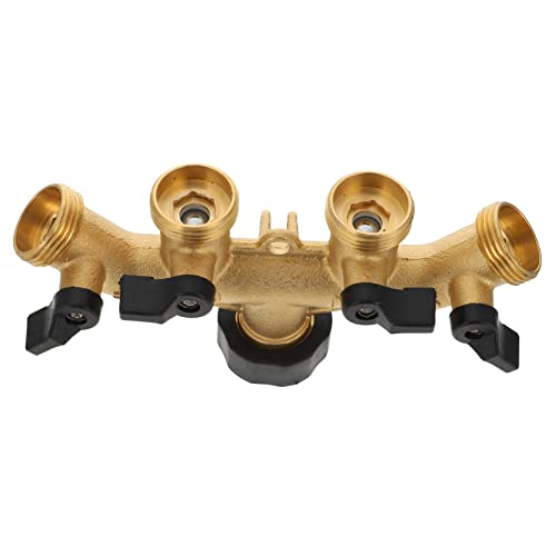 UKCOCO 1 Satz Messing Schlauchadapter Garten Schlauchverteiler mit Teiligem Zubehör für Wasserverteilung im Garten von UKCOCO