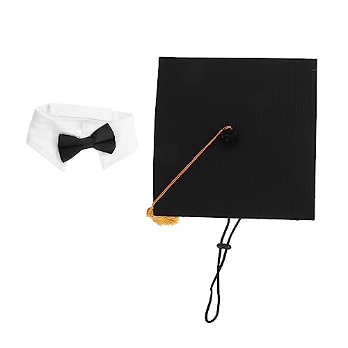 UKCOCO 1satz Haustiere Zur Graduationsfeier Bequeme Und Stilvolle Hundekleidung Mit Doktorhut Und Fliege Für Unvergessliche Erinnerungen Geeignet Für Katzen Und Hunde von UKCOCO