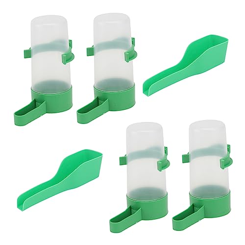 UKCOCO 1 Satz Vogeltränke Automatisch Haustier Hirse Wasser Kaninchen Käfig Futterspender Brunnen Trinker Behälter Schüssel Vogelaufzucht Trinknapf Vogelfütterer Green Plastik von UKCOCO