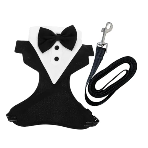 UKCOCO 1 Set Smoking-hundegeschirr Mit Fliege, Formelle Hundeweste, Verstellbares Hundegeschirr, Smoking-kostüm-Outfit Für Weihnachten, Halloween, Verkleidung UKCOCO 1 Set Smoking-hundegeschirr Mit Fliege, Formelle Hundeweste, Verstellbares Hundegeschirr, Smoking-kostüm-Outfit Für Weihnachten, Halloween, Verkleidung von UKCOCO