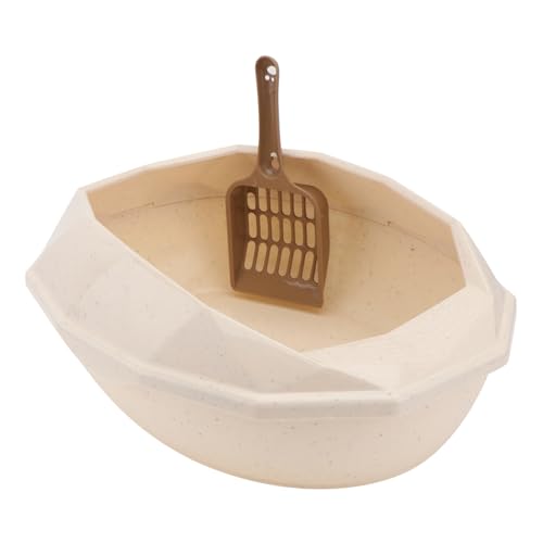 UKCOCO 1 Stück Halbgeschlossene Katzentoilette mit Spritzschutz Katzenstreu Basin aus Kunststoff Punktmuster Khaki für Innenräume Zufällige Farbe UKCOCO 1 Stück Halbgeschlossene Katzentoilette mit Spritzschutz Katzenstreu Basin aus Kunststoff Punktmuster Khaki für Innenräume Zufällige Farbe von UKCOCO