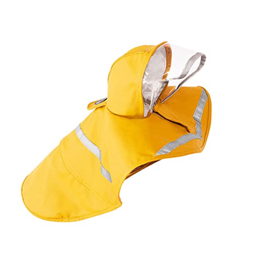 UKCOCO 1 Stück Haustier-regentuch Regenmantel Für Haustiere Hunde Regenmäntel Jacke Groß Hunderegenmäntel Für Kleine Hunde Hunderegenjacke Regenmantel Regenjacke Wimperntusche Yellow von UKCOCO
