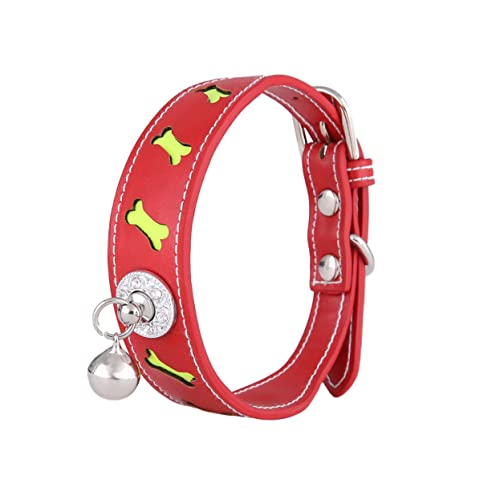 UKCOCO 1 Stück Hund Stichworte Farben Haustiere Reflektierendes Haustierhalsband Verstellbares Haustierhalsband aus PU- Hundehalsband für Haustier rot UKCOCO 1 Stück Hund Stichworte Farben Haustiere Reflektierendes Haustierhalsband Verstellbares Haustierhalsband aus PU- Hundehalsband für Haustier rot von UKCOCO