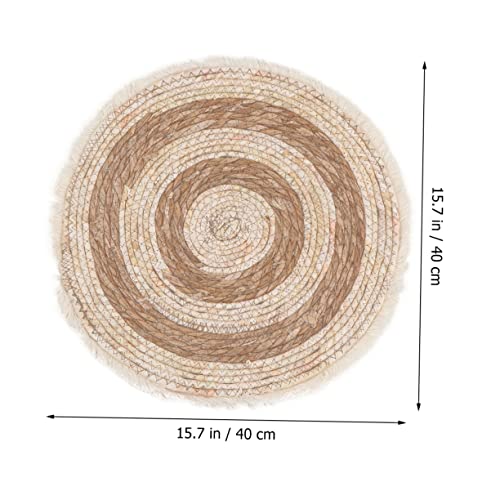 UKCOCO 1 Stück Katze Tischset Rohrkolben Wurf Gewebte Weiden Kratzer Katzenstreu Pad Krallen Drinnen Runden Haustier Pads Bambus UKCOCO 1 Stück Katze Tischset Rohrkolben Wurf Gewebte Weiden Kratzer Katzenstreu Pad Krallen Drinnen Runden Haustier Pads Bambus von UKCOCO