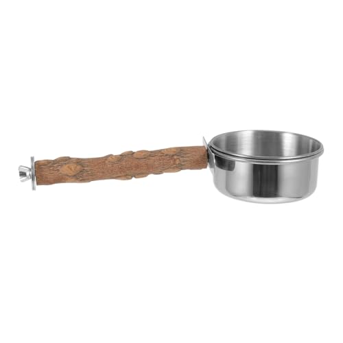 UKCOCO 1 Stück Vogelfutterbecher Nahrungssuche Futternapf für Vögel Essen vogelhaus Bird House Stehen Haustier Vogelhäuschen Papageien-Kletterständer aus Holz hölzern Brown von UKCOCO