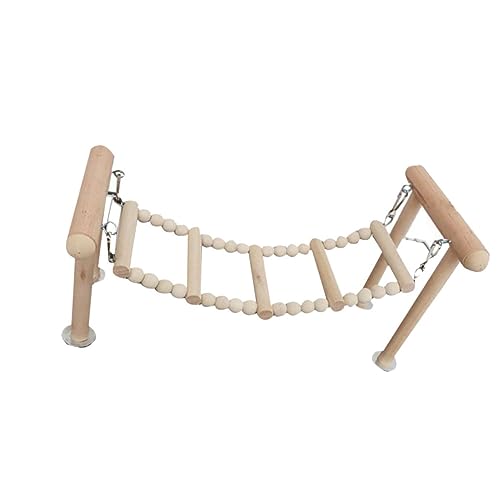 UKCOCO Papageienschaukel Aus Holz Für Vögel Hängespielzeug Mit Bausteindesign Zum Kauen Und Entdecken Für Nymphensittiche Sittiche Und Papageien von UKCOCO
