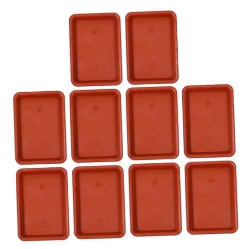 UKCOCO 10stücke Topfpflanzenuntersetzer Aus Kunststoff Blumentopf-untertassen Rechteckig Wasserschale Für Pflanzen Pflanzschalen Zum Auffangen Von Tropfwasser Garten-untersetzer Für von UKCOCO