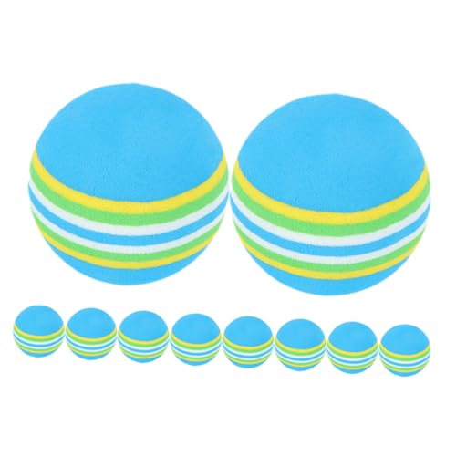 UKCOCO 10 Stück Golf Katzenschwamm Bälle Für Katzen Katzenbälle Schaumkugeln Katzenschaumbälle Katzenspielzeug in Großen Mengen Katzenspielzeugball Baseball- Eva Sky-Blue von UKCOCO