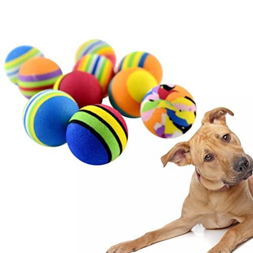 UKCOCO 10St Klangknoten Haustierspielzeug Beißspielzeug Kleines Kauspielzeug für Hunde Tanzschals Spielzeuge kaubälle für Hunde Haustier-Tennisball zum Kauen der Hund Hüpfender Ball von UKCOCO