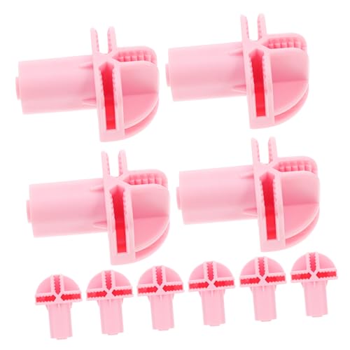 UKCOCO 10 Stücke Käfig Lenkrolle Adapter Schwenkbare Rollen Käfig Rad Buchse Hülsen Lenkrollen Abs Rosa von UKCOCO