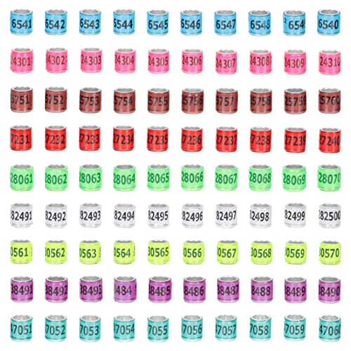 UKCOCO 100 Stück Brieftauben-identifikationsring Voliere Vogelmarkierung Beinringe Für Brieftauben Gestell Taubenbein-fußringe Markierung Für Taubenrennen Band Mehrere Colorful Aluminium UKCOCO 100 Stück Brieftauben-identifikationsring Voliere Vogelmarkierung Beinringe Für Brieftauben Gestell Taubenbein-fußringe Markierung Für Taubenrennen Band Mehrere Colorful Aluminium von UKCOCO