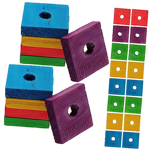UKCOCO 100stücke Papageien Holzspielzeug Gemischte Kauspielzeuge Aus Holz Für Vögel Langlebige Und Sichere Spielzeuge Spaß Und Bewegung von UKCOCO