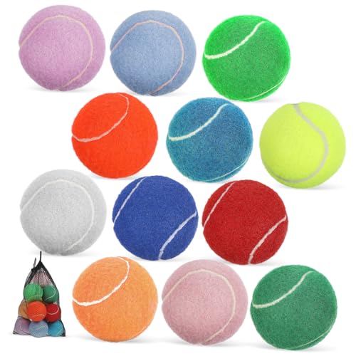 UKCOCO 12 Stück Teiliges Bunte Tennisbälle für Hunde und Welpen mit Mesh Tragetasche Vielseitig Einsetzbare Trainings und Spielbälle Aktivität und Apportieren UKCOCO 12 Stück Teiliges Bunte Tennisbälle für Hunde und Welpen mit Mesh Tragetasche Vielseitig Einsetzbare Trainings und Spielbälle Aktivität und Apportieren von UKCOCO