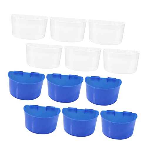 UKCOCO 12Er-Box Vogel Sandbecher Essen Vogel Fütterer Vogelfutterbecher Trinker Vogelfütterungsbecher vogelkäfig Birdcage Bird cage Anhänger Wassernapf für Haustiere Vogeltränke Plastik von UKCOCO