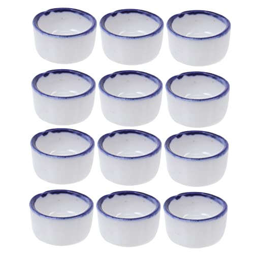 UKCOCO 12Stücke Mini Keramik Trinkschalen Für Reptilien Kleine Und Spinnen Futterbecken Crawler Fütterungssenke Dekorative Wasserbecken Für Terrarien von UKCOCO