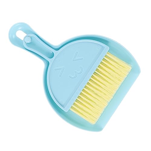 UKCOCO Mini Reinigungset Für Kleintierkäfige Litter Box Putzbürste Und Kehrschaufel Set Effiziente Mini-bürste Für Enge Ecken Und Schwer Erreichbare Stellen Stilvolles Design Blau von UKCOCO