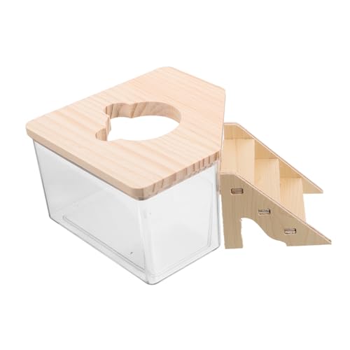 UKCOCO 1Satz Hamster Sandbad Box mit Rampen Teiliges für Hamster Chinchillas und Kleine Nagetiere Transparentes Design zu Reinigen Vielseitig als Toilette oder Badewanne UKCOCO 1Satz Hamster Sandbad Box mit Rampen Teiliges für Hamster Chinchillas und Kleine Nagetiere Transparentes Design zu Reinigen Vielseitig als Toilette oder Badewanne von UKCOCO