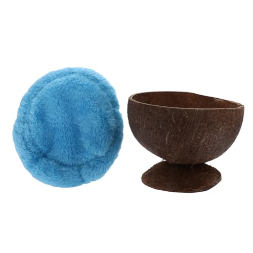 UKCOCO 1Satz Kokosnuss Hamster Nest Aus Natürlichem Material Beissfest Und Geruchsresistent Schlafplatz Oder Dekoration Für Kleine Hamster Und Andere Kleintiere von UKCOCO
