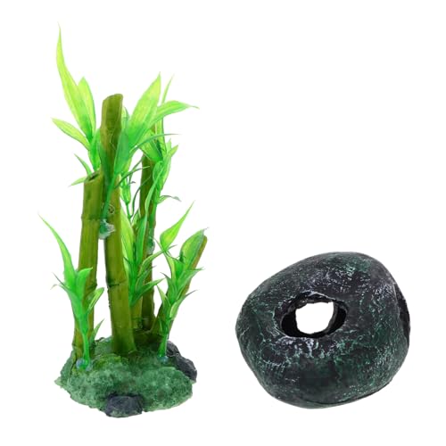 UKCOCO 1Satz Künstlicher Aus Harz Für Aquarien Dekorative Versteckmöglichkeiten Für Fische Und Garnelen Aquariendekor Steinoptik Für Kleine Aquarien Und Terrarien von UKCOCO