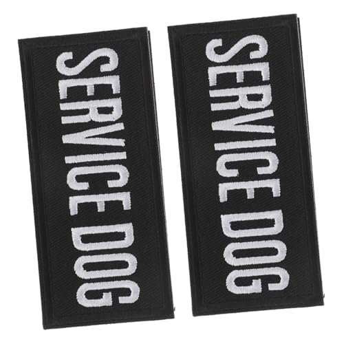 UKCOCO 2 Stück Am Hunderücken Hundepatches Für Geschirr Hundehalsband Und Leine Bestickte Haustiermütze Gestickte Hundeetiketten Diensttier Polyester Black UKCOCO 2 Stück Am Hunderücken Hundepatches Für Geschirr Hundehalsband Und Leine Bestickte Haustiermütze Gestickte Hundeetiketten Diensttier Polyester Black von UKCOCO