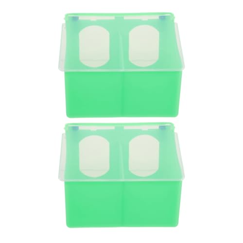 UKCOCO 2 Stück Box Futterbox Für Tauben Automatische Taubenkäfige Alligator-futterspender Taubenzufuhr Wasserspender Für Insekten Aus Kunststoff Light Green Abs von UKCOCO