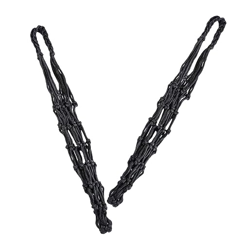UKCOCO 2 Stück Hühnerfutternetz Futter Für Vogelkäfige Vogelgeschirr Für Käfig Taubenfutter Hühnermistpellets Hähnchen-gemüsehalter Automatischer Futterautomat Für Papageien Nylon Black von UKCOCO