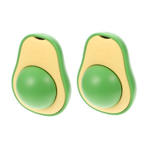 UKCOCO 2 Stück Katzenminze Ballspielzeug kneifen Kätzchen beissen drinnen katzenminze Catnip Cartoon-Avocado-förmiges Kätzchenspielzeug PVC Green von UKCOCO