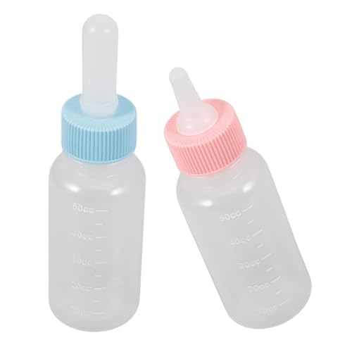 UKCOCO 2 Stück Pet-Flasche Milchspender Für Welpen Welpenflaschen Entwöhnungsflasche Für Kätzchen Futterflasche Für Schafe Kätzchen Milchflasche Kieselgel von UKCOCO
