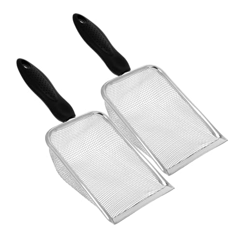 UKCOCO 2 Stück Schaufel für Katzenstreu kleine Wurfschaufel Katzenstreu Scoop Lange Streuschaufel Kotschaufel Katzenschaufel große Streuschaufel Metal Cat Scoop Rostfreier Schwarz UKCOCO 2 Stück Schaufel für Katzenstreu kleine Wurfschaufel Katzenstreu Scoop Lange Streuschaufel Kotschaufel Katzenschaufel große Streuschaufel Metal Cat Scoop Rostfreier Schwarz von UKCOCO