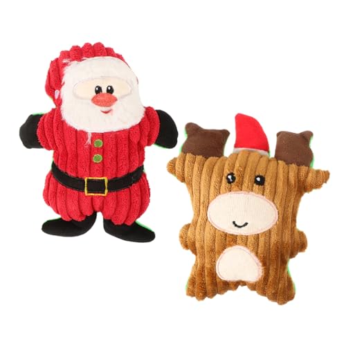 UKCOCO 2 Stück Sprachproduzierende Plüschspielzeug Kauen Quietschendes Plüsch-hundespielzeug Hund Weihnachten Interessantes Kauspielzeug Interaktiver Hund Interaktives Hundespielzeug Für UKCOCO 2 Stück Sprachproduzierende Plüschspielzeug Kauen Quietschendes Plüsch-hundespielzeug Hund Weihnachten Interessantes Kauspielzeug Interaktiver Hund Interaktives Hundespielzeug Für von UKCOCO