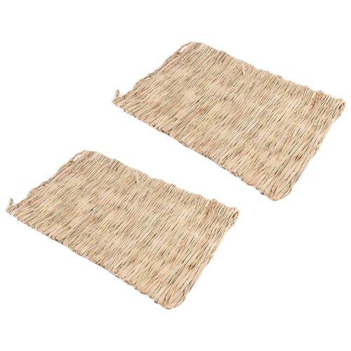 UKCOCO 2 Stück Strohmatten für Hamster und Kleintiere Weiche Schlafunterlage Natürliches Material für Käfige und Nestbau Beige UKCOCO 2 Stück Strohmatten für Hamster und Kleintiere Weiche Schlafunterlage Natürliches Material für Käfige und Nestbau Beige von UKCOCO