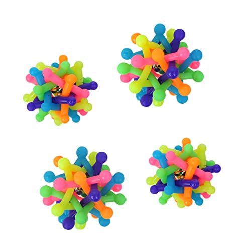 UKCOCO 2stücke Hundespielzeug Gummi Kauspielzeug in Regenbogen-Design Mit Quietsche Funktion Mittelgroßer Hohler Ball Für Haustiere Bildung Und Zahnreinigung Für Beschäftigung Und von UKCOCO