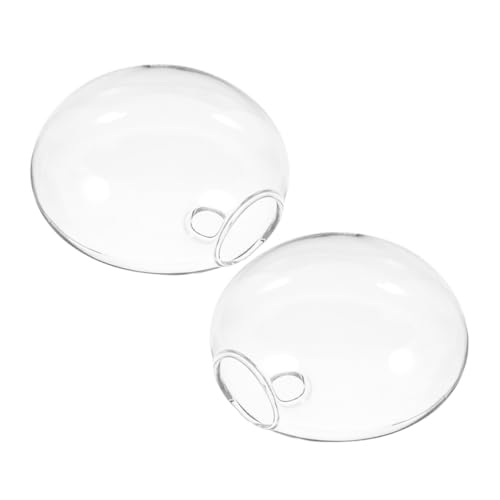 UKCOCO 2 Stück hydroponische Vase hängendes Terrarium Wandhängender Vasenanhänger Pflanzterrarien hängende Töpfe für Pflanzen im Innenbereich Glas Transparent von UKCOCO