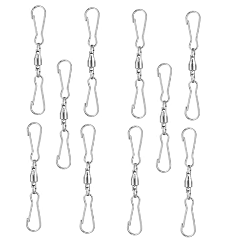 UKCOCO 20 Stück Feeder -Haken rotieren Aufhänger schwenkt Haken zum Aufhängen Clips Kleidungsstück Drehhaken für Windspiele Hochleistungshaken Rostfreier Stahl Silver UKCOCO 20 Stück Feeder -Haken rotieren Aufhänger schwenkt Haken zum Aufhängen Clips Kleidungsstück Drehhaken für Windspiele Hochleistungshaken Rostfreier Stahl Silver von UKCOCO