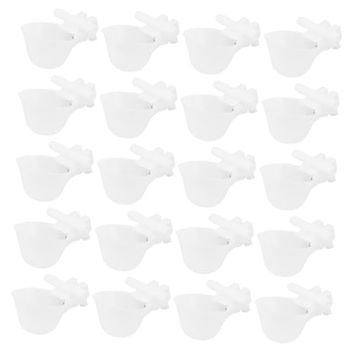 UKCOCO 20stücke Vogelschale Aus Kunststoff Für Haustiere Vogelfutterschale Mit Automatischem Wasserspender Taubenschale Für Papageien Und Tauben Einfach Zu Reinigen von UKCOCO