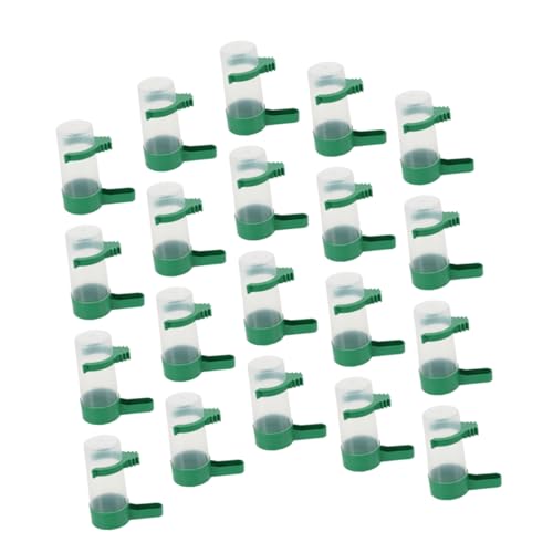 UKCOCO 20 Stück Vogel Automatik Trinkbrunnen Wasserspender Wasserbehälter Für Vögel Vogel Trinkflasche Wasserflasche Für Vogelkäfig Papageien Wassernapf Tauben Wassertrog Abs von UKCOCO