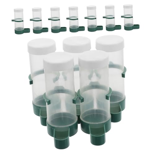 UKCOCO 20 Stück Vogelfütterer Wasserspender Für Tauben Taubenfuttertrog Finch -Feeder Für Käfig Zubehör Für Vogelkäfige Sittiche Füttern Wasserspender Für Haustiervögel Plastik von UKCOCO