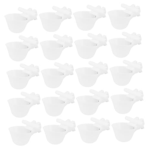 UKCOCO 20stücke Automatischer Wasserspender Für Vögel Praktischer Futter Und Wasserspender Für Tauben Papageien Und Andere Vogelarten Einfach Zu Reinigen Aus Robustem Für von UKCOCO