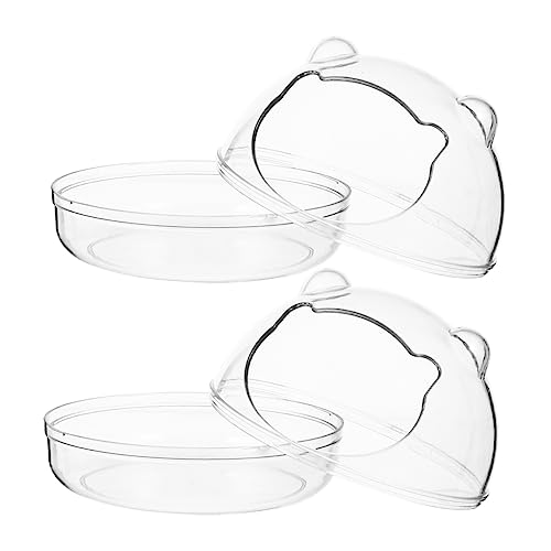 UKCOCO 2Stücke Hamster Transparente Hamster Badbehälter Multifunktionale Wanne Toilette Für Kleine Haustiere Kunststoff Für Hamsterpflege von UKCOCO