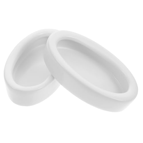 UKCOCO 2Stücke Keramische Haustierwasserschale Oval Für Reptilien Fütterungsschüssel Und Trinkschale Für Eidechsen Schildkröten Und Geckos Rutschfestes Design Sicher von UKCOCO