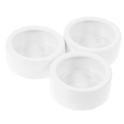 UKCOCO 3 Stück Keramische Futter und Wasserschale für Reptilien Entweich Futternapf für Kleine Echsen Weiß Rund mit Stabiler Basis und Leicht zu Reinigendem Design UKCOCO 3 Stück Keramische Futter und Wasserschale für Reptilien Entweich Futternapf für Kleine Echsen Weiß Rund mit Stabiler Basis und Leicht zu Reinigendem Design von UKCOCO