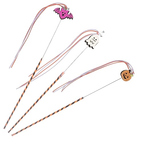 UKCOCO 3Stücke Interaktive Katzenangel für Kätzchen Halloween mit Geist Fledermaus und Kürbis Langlebiges und Sicheres Trainingstool für Haustiere für Gesunde UKCOCO 3Stücke Interaktive Katzenangel für Kätzchen Halloween mit Geist Fledermaus und Kürbis Langlebiges und Sicheres Trainingstool für Haustiere für Gesunde von UKCOCO